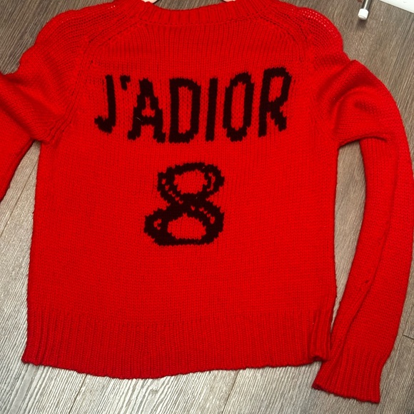 Dior Red Crew Neck Sweater - Picture 1 of 3